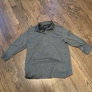 Under Armour Golf Shirt - 3/4 sleeve length. Grey. Large.